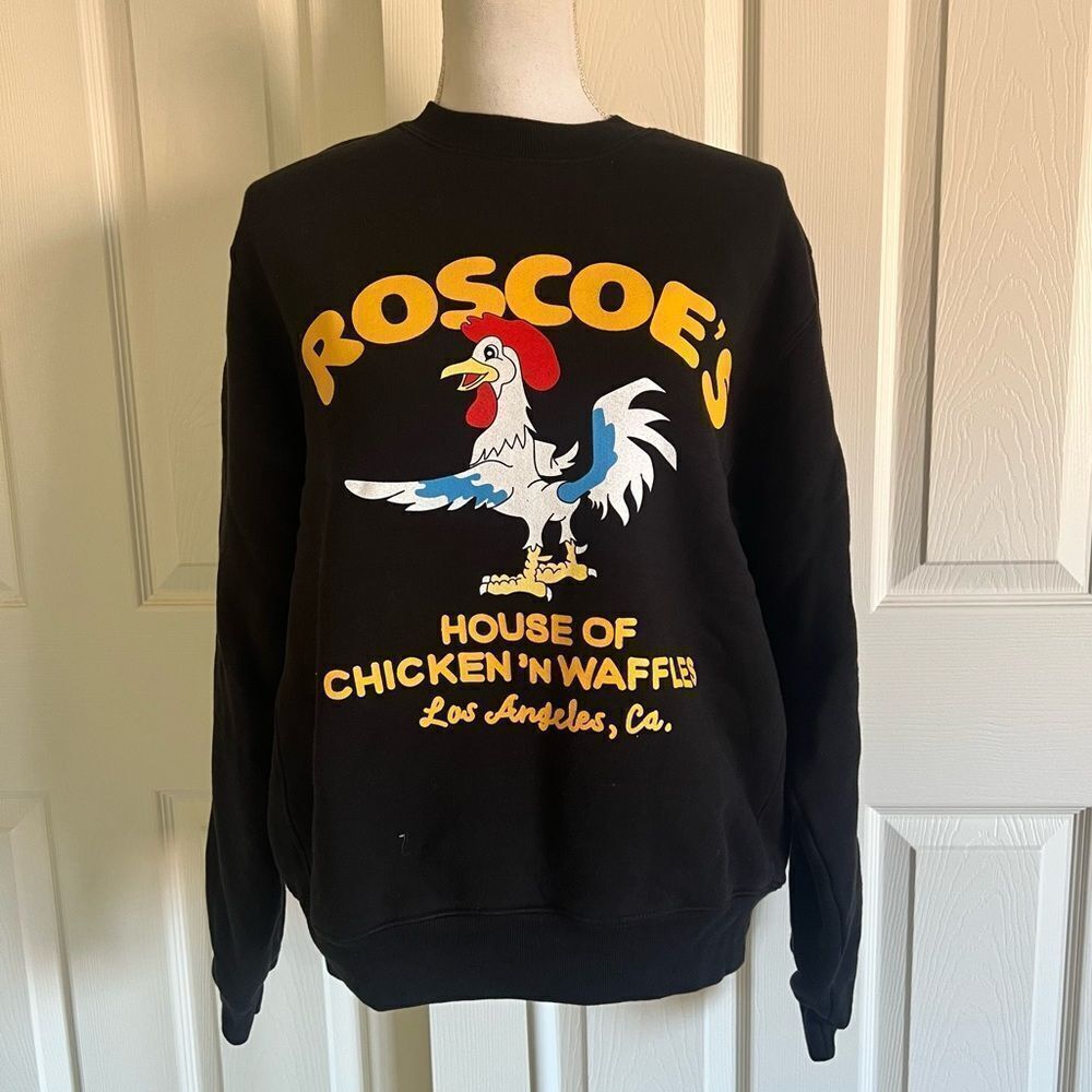 Madhappy Limited Edition Unisex Roscoe’s Fleece Crewneck Sweatshirt Black Small